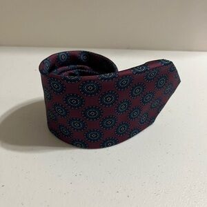 3 for $20 Vintage Elegant Burgundy and Blue Patterned Men's Tie